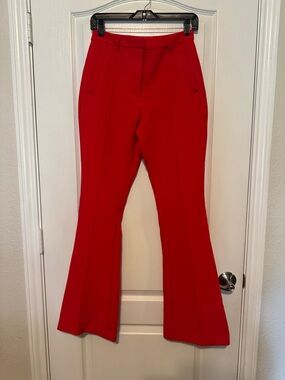 NWT Forever 21 Red High-Rise Flare Pants